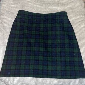 Wool-blend mini skirt in Black Watch plaid